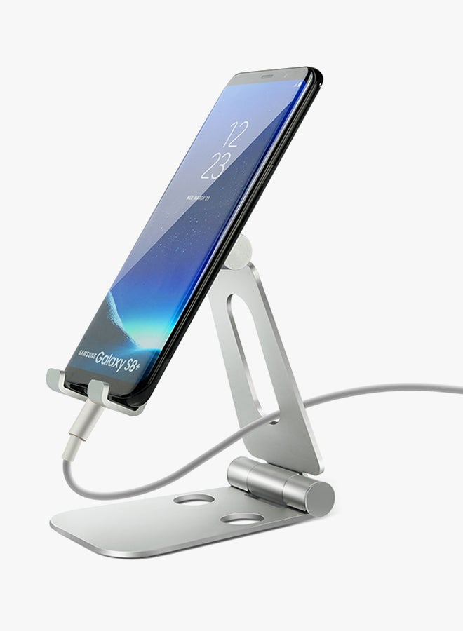 حامل شامل قابل للطي للهواتف والأجهزة اللوحية فضي - Image 3