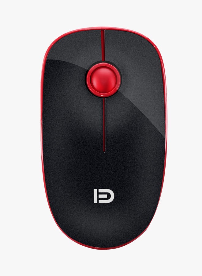 FUDE Wireless Optical Keyboard With Mouse - English Red/Black - Image 2