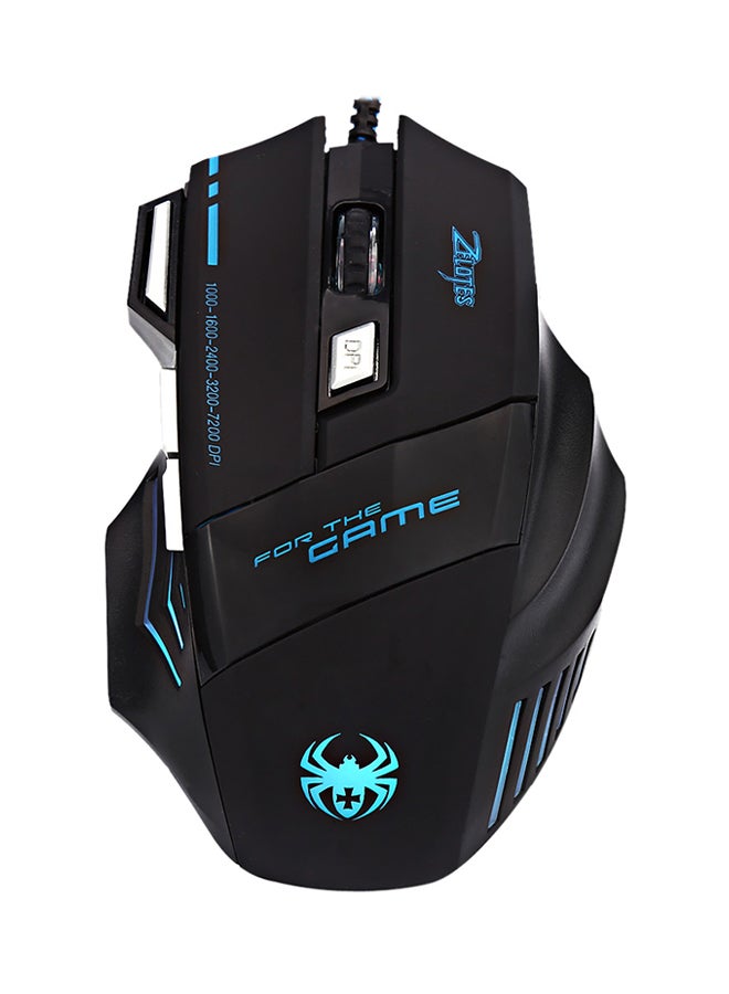 زيلوتس ماوس ألعاب بصري بـ 7 أزرار وإضاءة خلفية أسود - Image 1