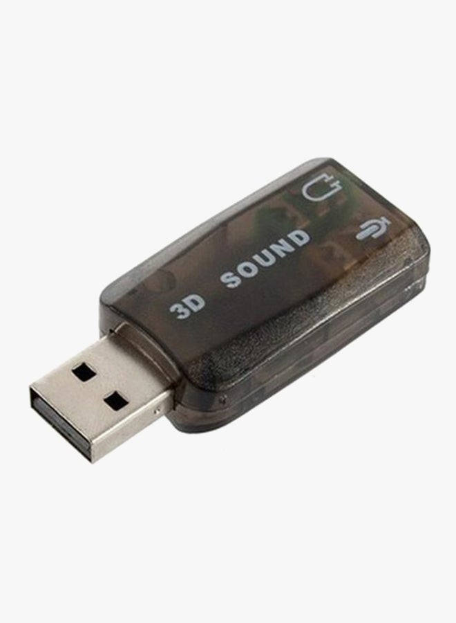 External USB Sound Card Converter Black  - Image 2