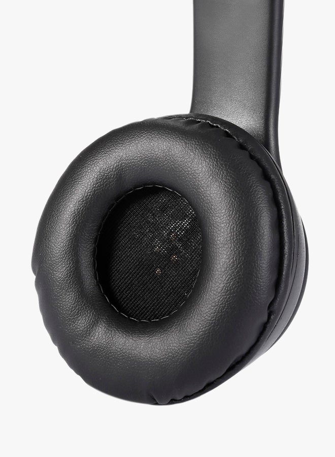 Foldable Bluetooth Wireless On-Ear Headphone Black - Image 3