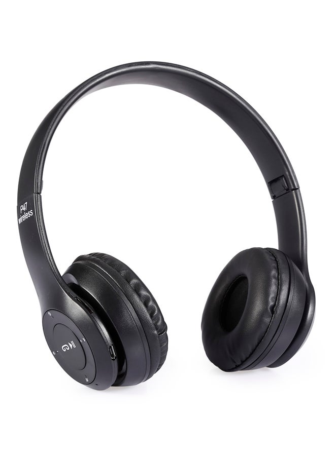 Foldable Bluetooth Wireless On-Ear Headphone Black - Image 1