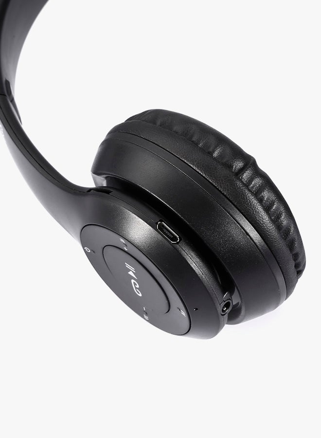 Foldable Bluetooth Wireless On-Ear Headphone Black - Image 4