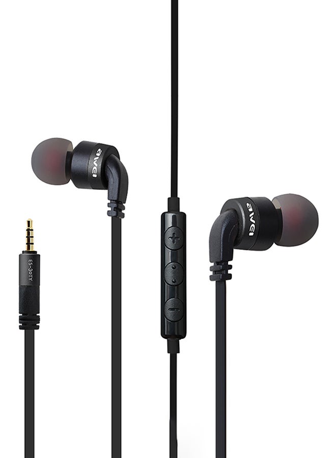 Awei Hi-Fi Stereo Music In-Ear Headset With Microphone Black