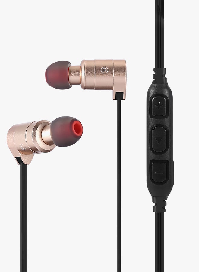 Awei Sports Bluetooth Wireless In-Ear Headphone With Microphone Black/Gold - Image 2