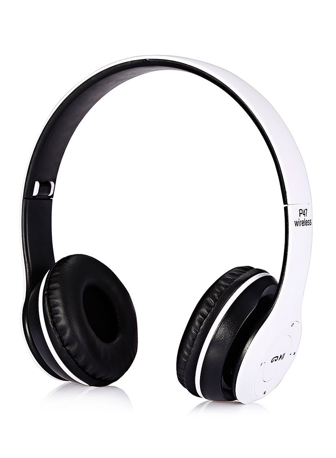 Stereo Bluetooth Wireless On-Ear Headphone White/Black - Image 1