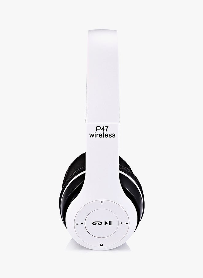 Stereo Bluetooth Wireless On-Ear Headphone White/Black - Image 3