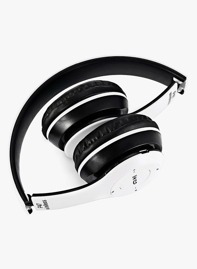 Stereo Bluetooth Wireless On-Ear Headphone White/Black - Image 4