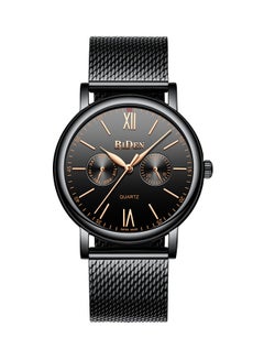 BIDEN Men's Water Resistant Stainless Steel Chronograph Watch Biden0077-5-Black  - Image 1