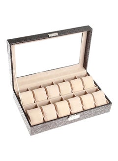 12 Piece Synthetic Leather Watch Organizer  band-004251