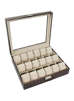18 Piece Synthetic Leather Watch Organizer  band-004266