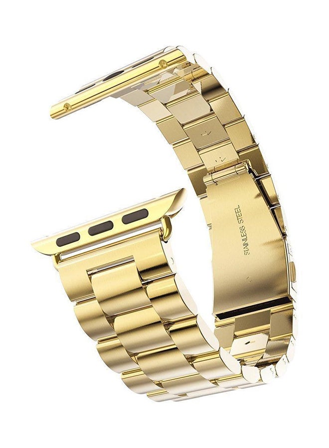 Stainless Steel Band For Apple Watch Series 42 mm Gold