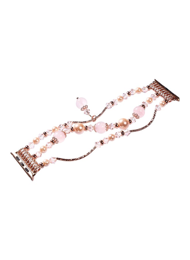 Stainless Steel Band For Apple Watch Series 42 mm Rose Gold