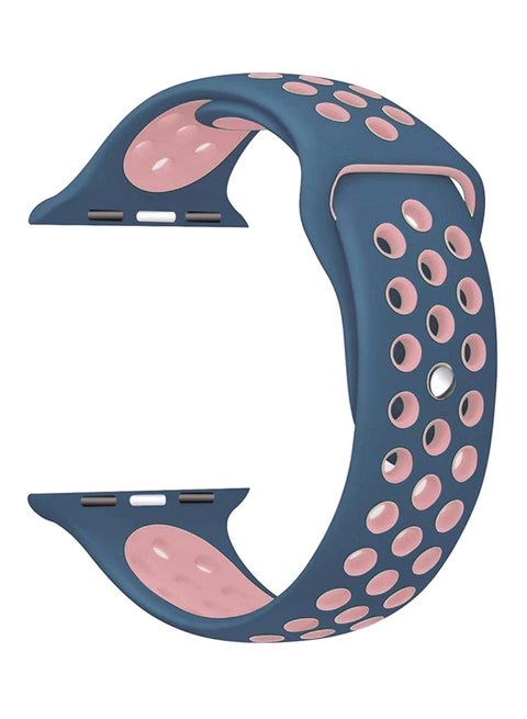 Silicone Strap For Apple Watch Series 1/2/3 Blue/Pink