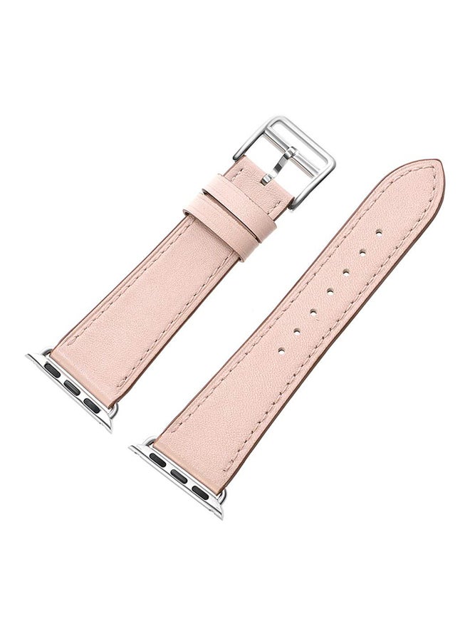 Leather Band For Apple Watch 42 mm Pink