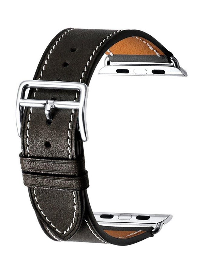 Leather Band For Apple Watch 38 mm Black