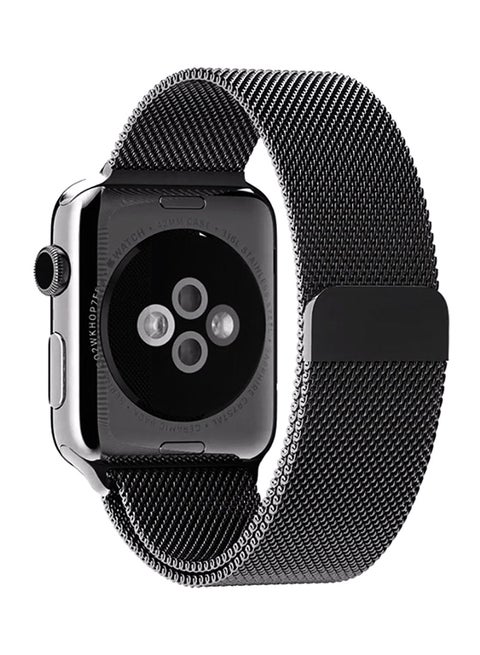 Stainless Steel Replacement Band For Apple Watch Series 3/2/1 Black