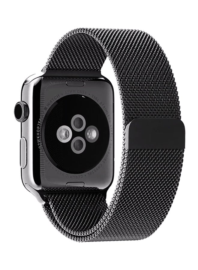 Generic - Stainless Steel Replacement Band For Apple Watch Series 3/2/1 Black - Image 1