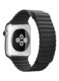Leather Band For Apple Watch 42 mm Black