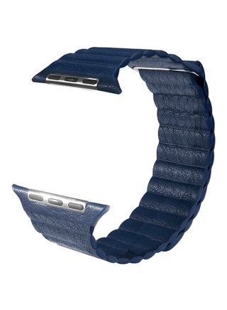 Leather Band For Apple Watch 42 mm Blue - v1535119042/N16607726A_1