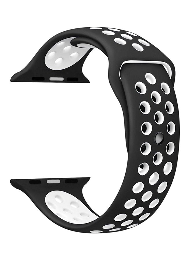 Generic - Silicone Strap For Apple Watch Nike 42 mm Black/Grey - Image 1