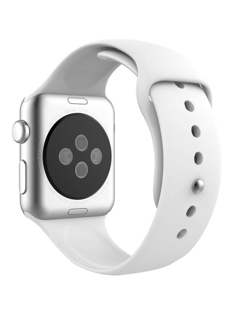 Silicone Strap For Apple Watch Nike 42 mm White