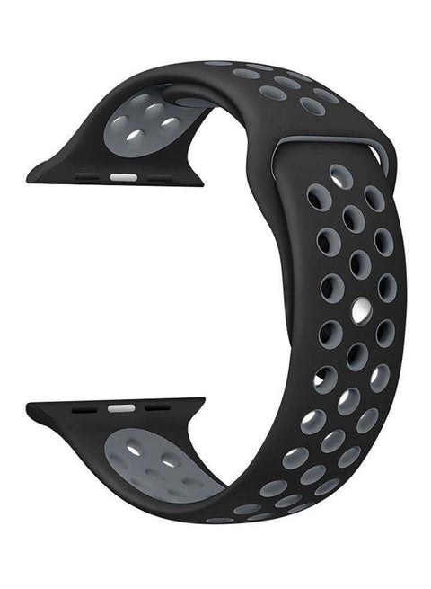Silicone Strap For Apple Watch Nike + Black/Grey