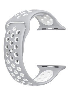Silicone Strap For Apple Watch Nike + 42 mm Grey/White