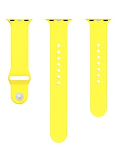 Generic Siicone Strap For Apple Watch 42 mm Yellow 