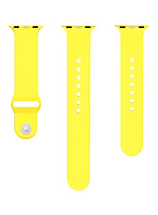 Siicone Strap For Apple Watch 42 mm Yellow - v1535119060/N16607809A_1