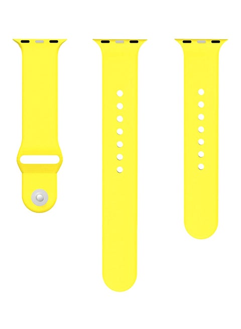 Siicone Strap For Apple Watch 42 mm Yellow
