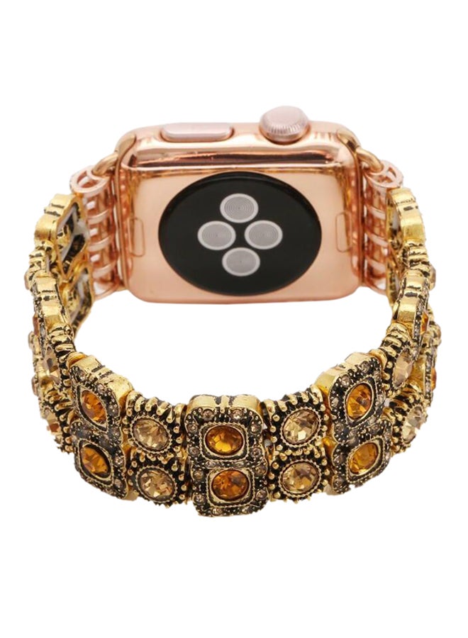 Replacement Stone Studded Band For Apple Watch Series 3/2/1 Multicolour
