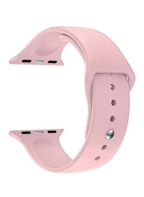 Silicone Replacement Strap For Apple Watch series 3/2/1 Pink