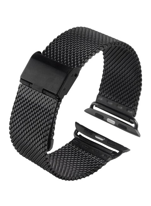 Stainless Steel Replacement Band For Apple Watch Series 3/2/1 Black