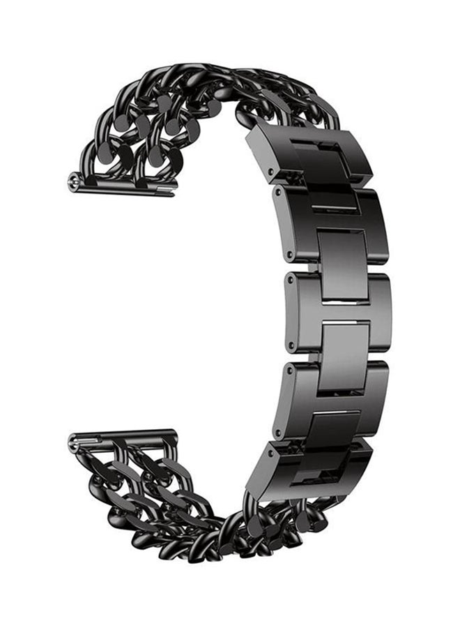 Stainless Steel Elastic Band For Samsung Gear S3 Frontier / S3 Classic Smartwatch 22 mm Black