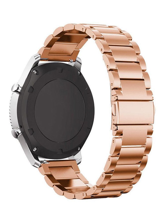 Stainless Steel Band For Samsung Gear S3 Classic / S3 Frontier 22mm Rose Gold