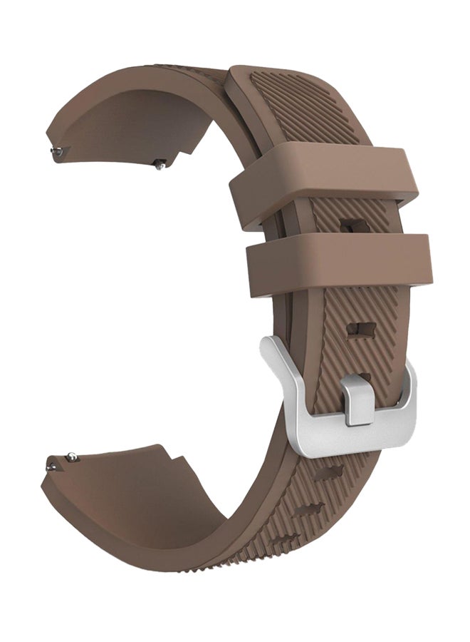 Silicone Band For Samsung Gear S3 Frontier / S3 Classic / Moto 360 2nd Gen 46mm Brown