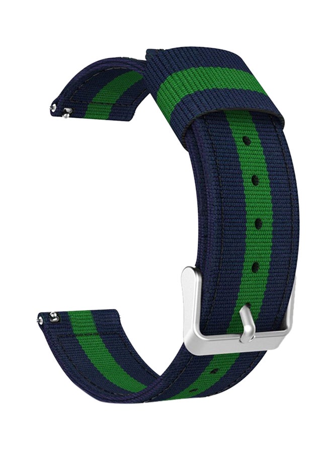Fabric Band For Samsung Gear S3 Frontier / S3 Classic / Moto 360 2nd Gen 46mm Green/Blue