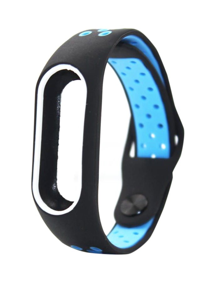 Silicone Replacement Band For Xiaomi Mi Band 2 Black/Blue