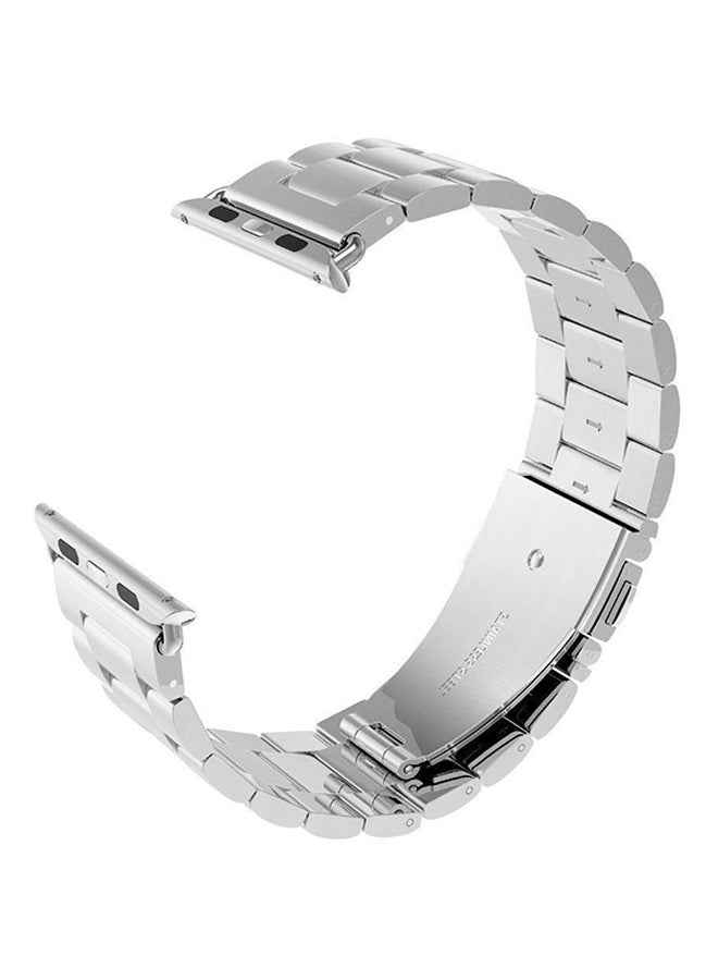 Replacement Stainless Steel Band For Apple Watch Series 3/2/1 Silver