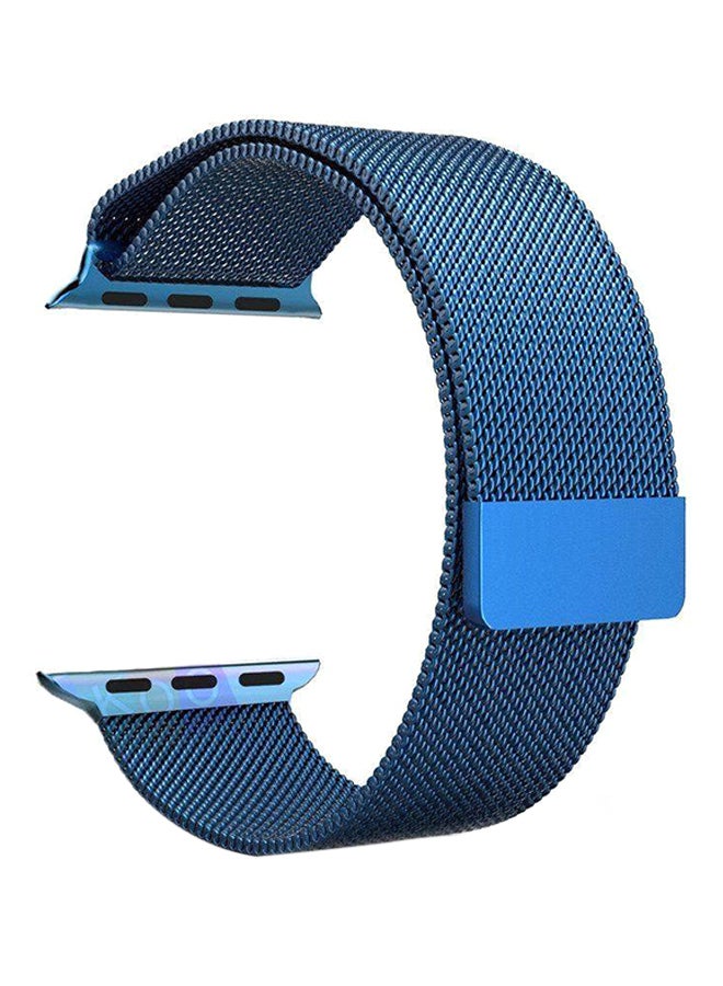 Replacement Stainless Steel Band For Apple Watch 42mm Blue