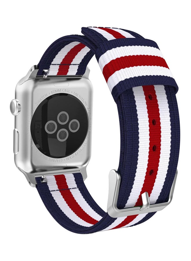 Fabric Band For Apple Watch 38 mm Blue/White/Red