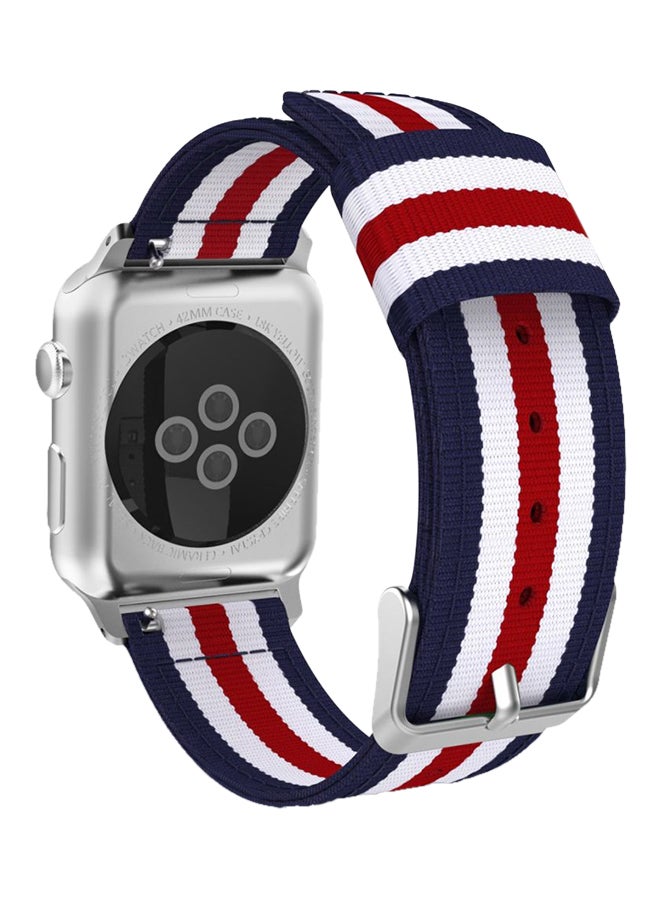 Fabric Band For Apple Watch 42 mm Blue/White/Red
