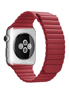 Leather Band For Apple Watch 42 mm Red