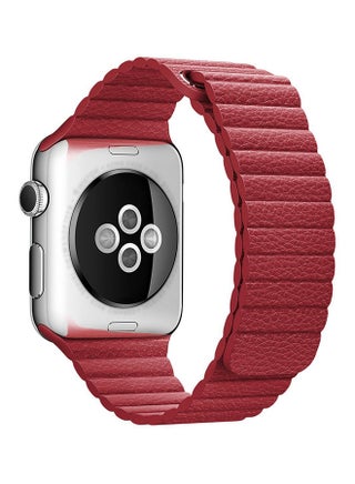 Leather Band For Apple Watch 42 mm Red - v1535119562/N16610233A_1