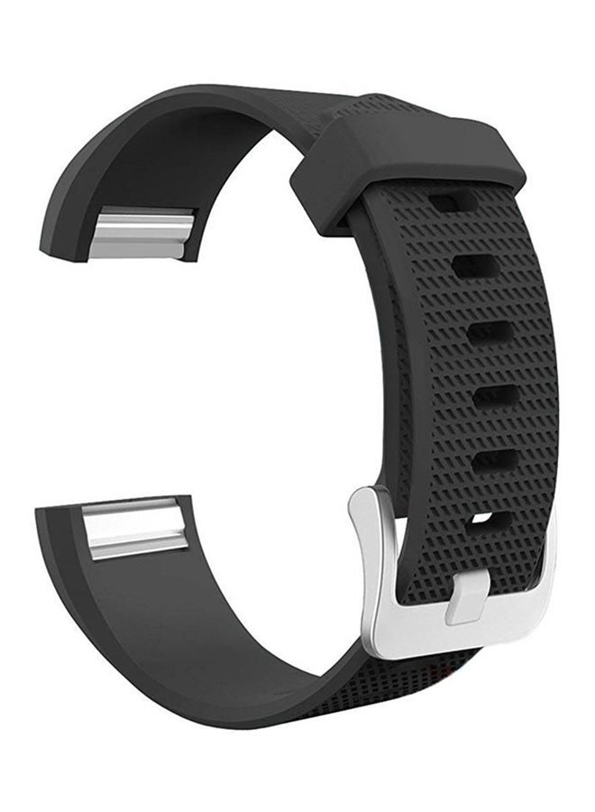 Rubber Replacement Band For Fitbit Fitness Charge 2 Black