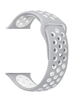 Siicone Strap For Apple Watch 42 mm Grey/White