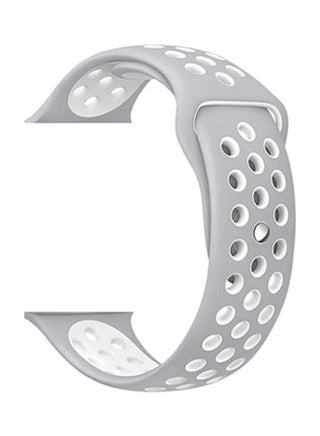 Siicone Strap For Apple Watch 42 mm Grey/White - v1535119650/N16610640A_1