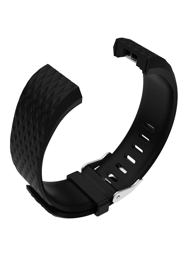 Siicone Strap For Fitbit Charge 2 Watch Black