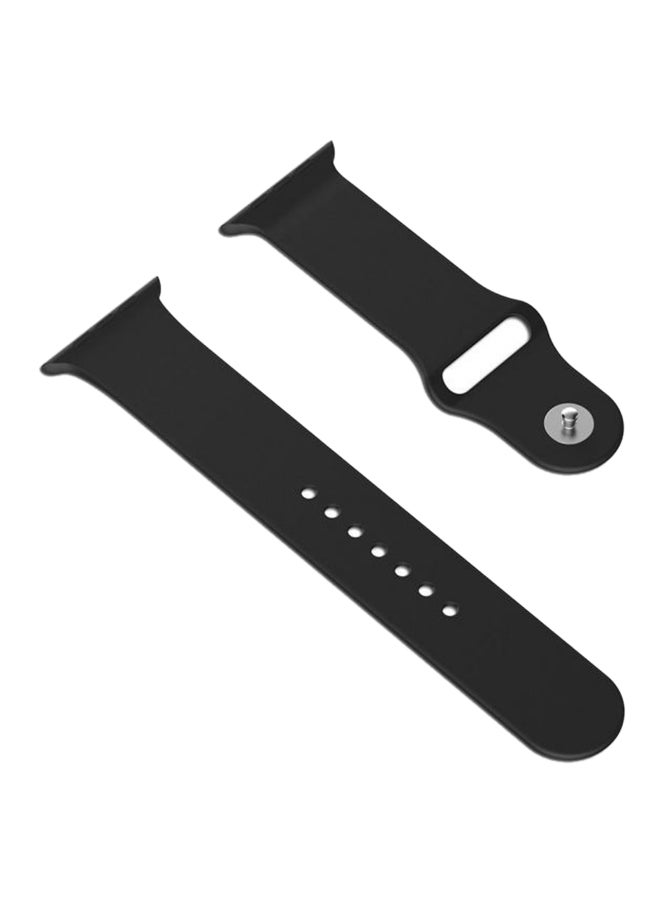 Siicone Strap For Apple Watch 42 mm Black